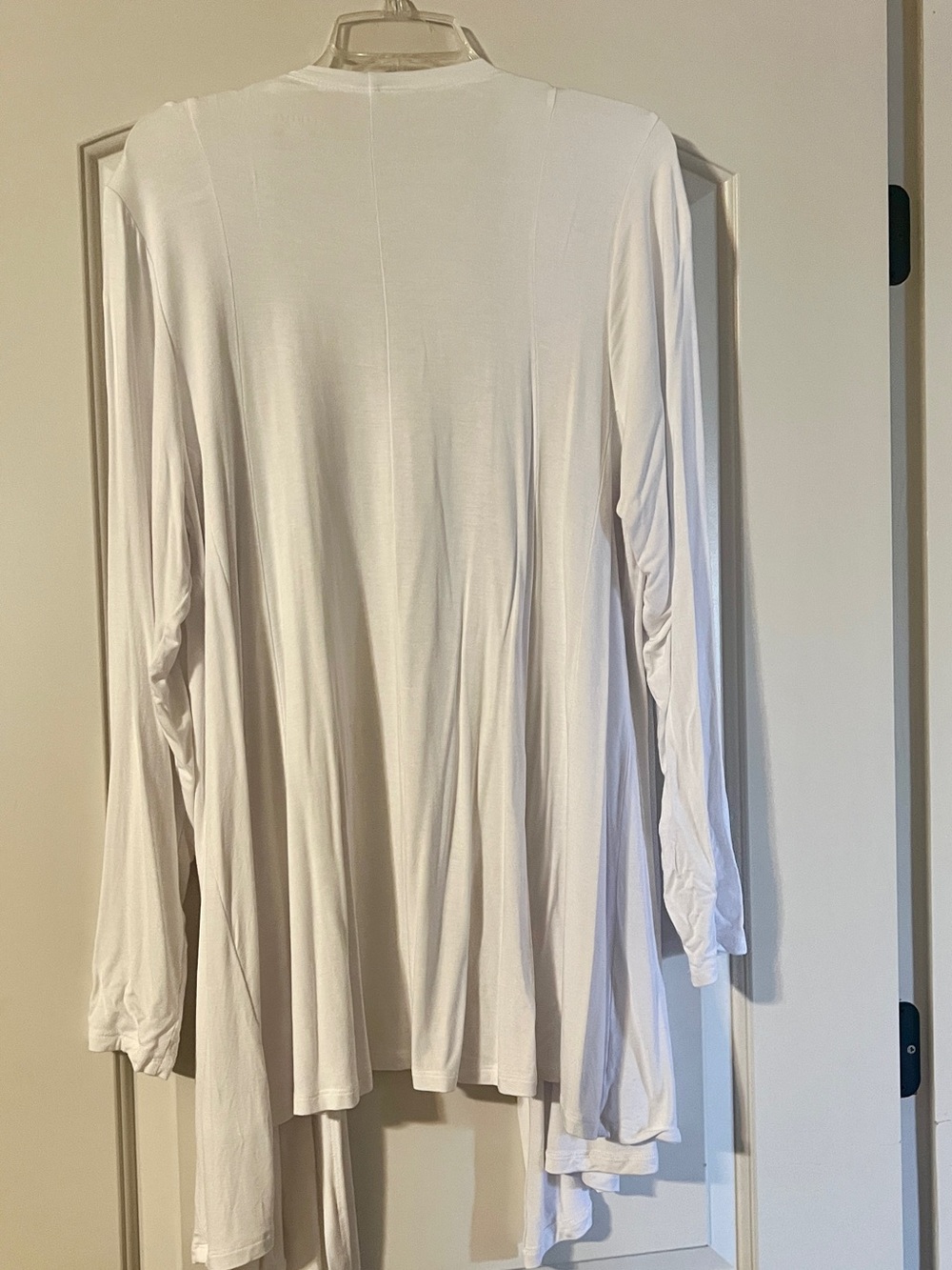 Lane Bryant White Open-Front Draped Cardigan - Picture 2 of 2